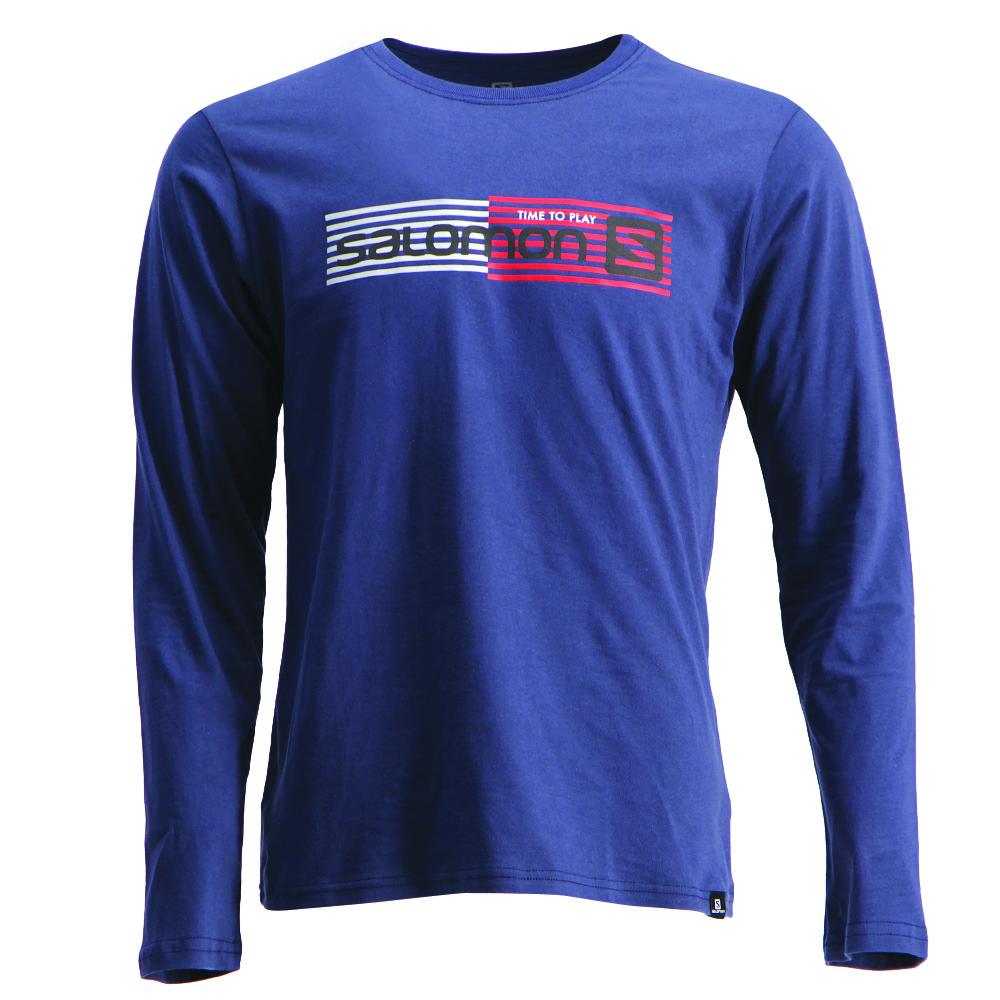 SALOMON JOEY LS B Philippines - Kids' Tee Shirt - Blue | 461238-YMI